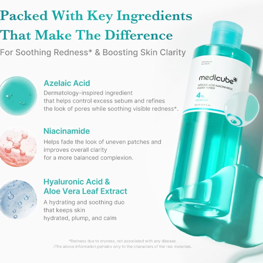 Medicube Azelaic Acid & Niacinamide Toner – 250ml – For Face