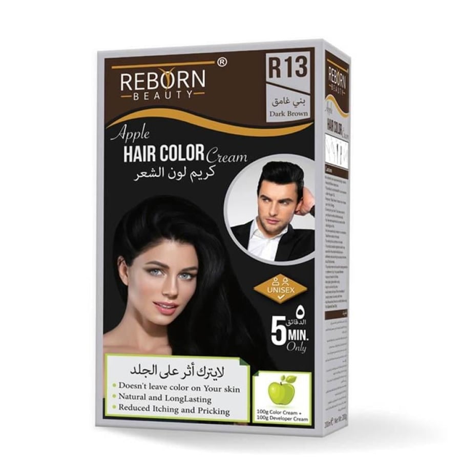 ريبورن بيوتي كريم صبغة شعر بني غامق R13 200+200 جم