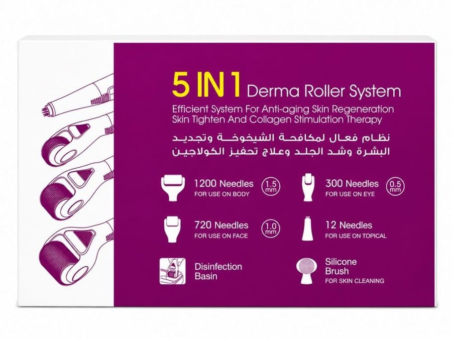 DRS Derma Roller System 5-in-1 for Hair & Skin Care