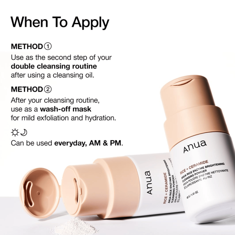 Anua Rice Enzyme Cleansing Powder Brightening Face Cleanser 40g