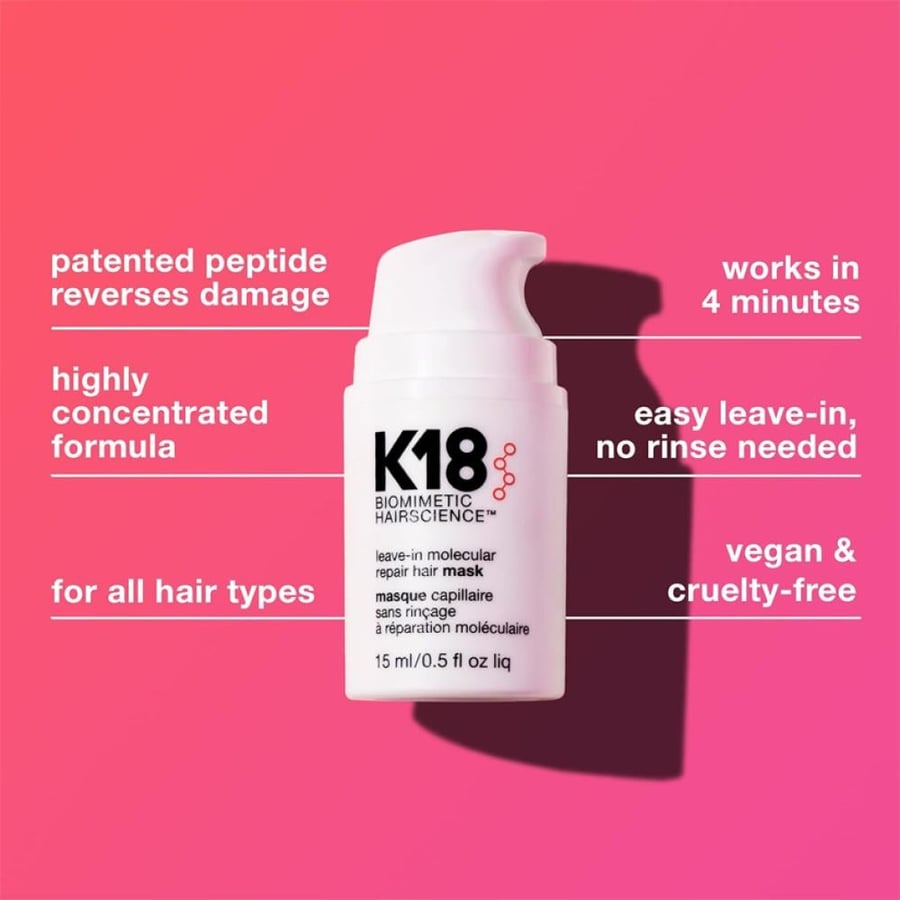 K18 Leave-In Molecular Repair Hair Mask – 15ml