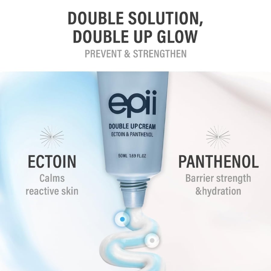 EPII Double Up Cream with Ectoin & Panthenol for Hydration & Skin Barrier Support - 50 ml