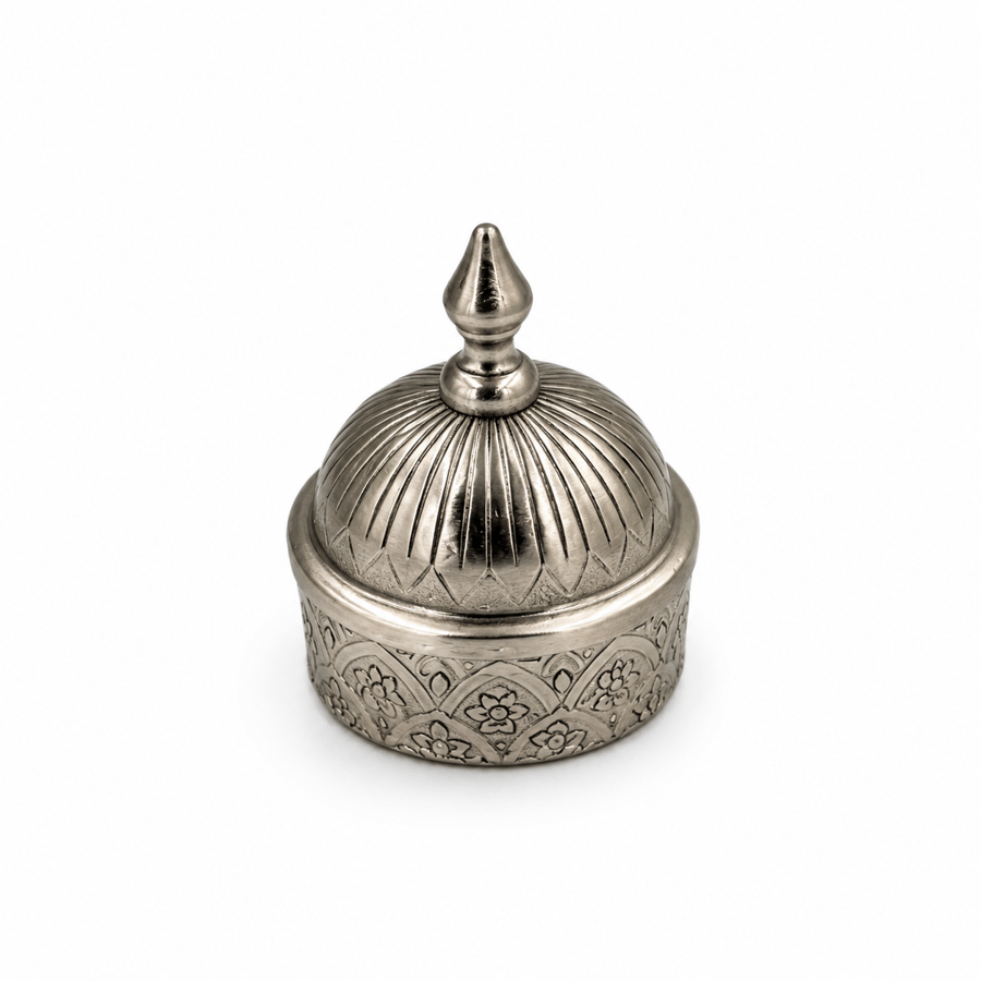 Silver incense burner set