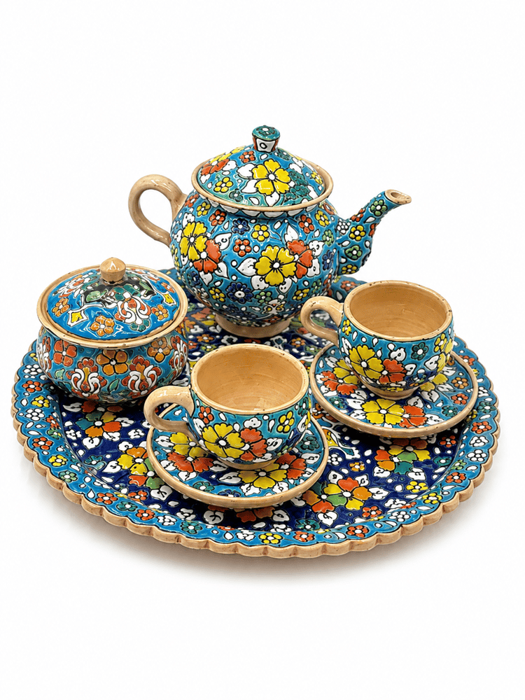 طقم شاي الزهور