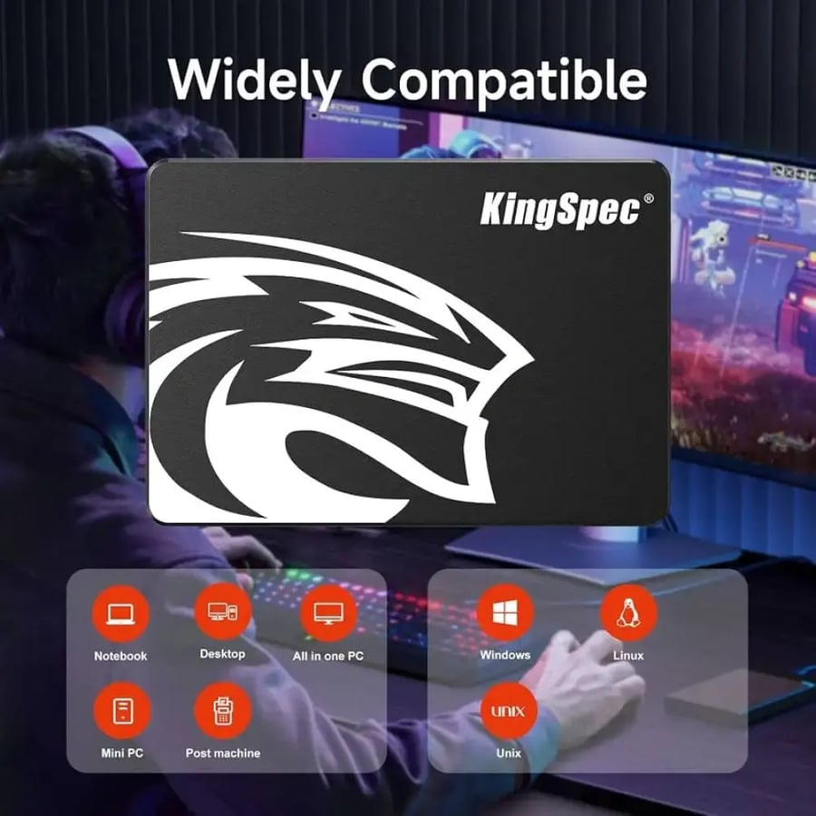 مساحة تخزين 500GB SSD