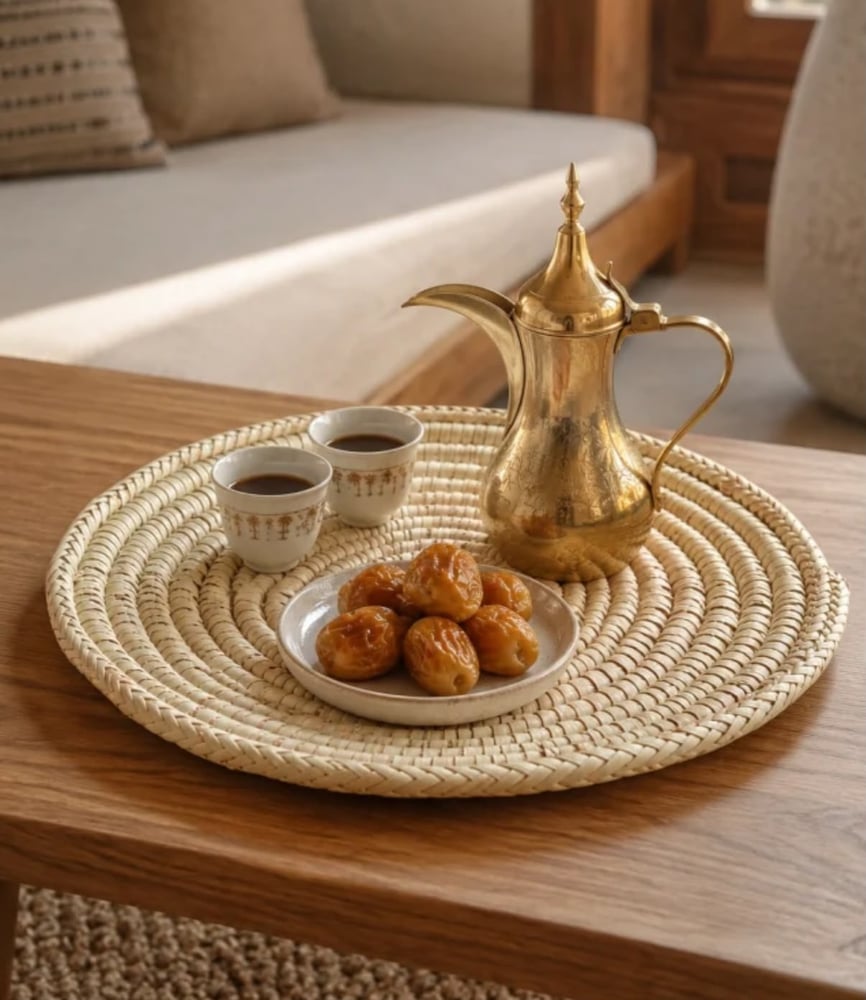 صحن سعف النخيل التراثي