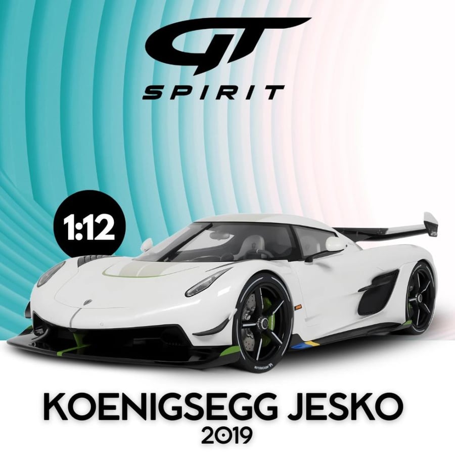 Koenigsegg Jesko year 2021 pearl white 1/12 GT-Spirit  GT501  Limited Edition : 1 of 999 Units