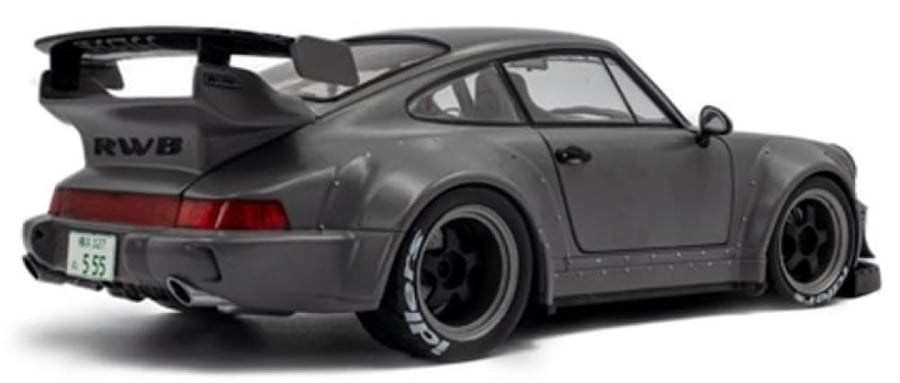 SOLIDO-Porsche 964 RWB 1:18th Nardo Grey Body Kit with Akira Nakai Figure
