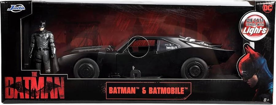 JADA TOYS 32504BK BATMOBILE THE BATMAN 2022 1:18 SCALE (WITH WORKING LIGHTS)