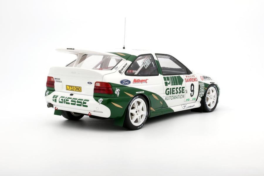 1994 Ford Escort RS Cosworth WRC San Remo GR.A Brand: Otto-mobile  Scale: 1/18 Color: White  Limited Edition : 1 of 3000 Units  SKU : OT1038