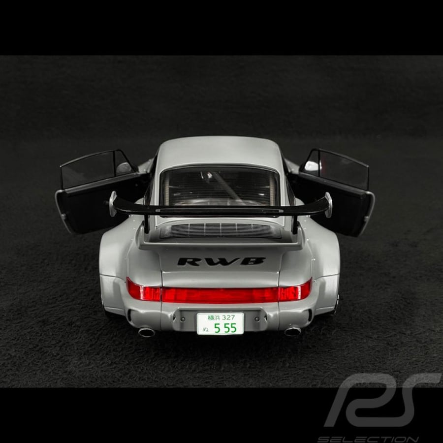 Porsche 911 (964) RWB Rauh-Welt Bodykit 2024 nardo grey with figure 1:18 Solido S1807517