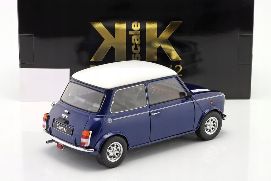 Mini Cooper LHD 1992 Metallic Blue / White 1/12 KK Scale KKDC120053L
