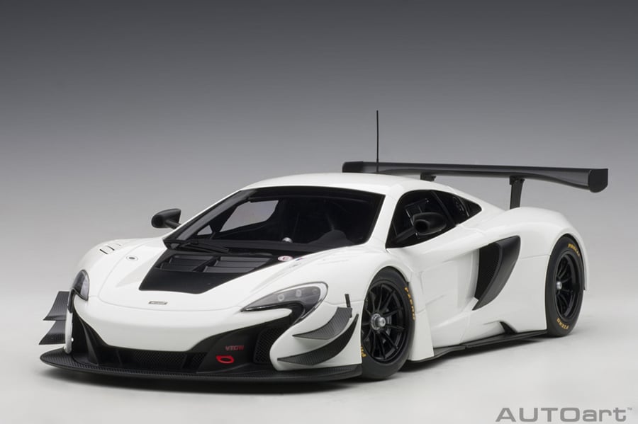 McLaren 650S GT3 Plain Body Version (White) AUTOART ID 81640