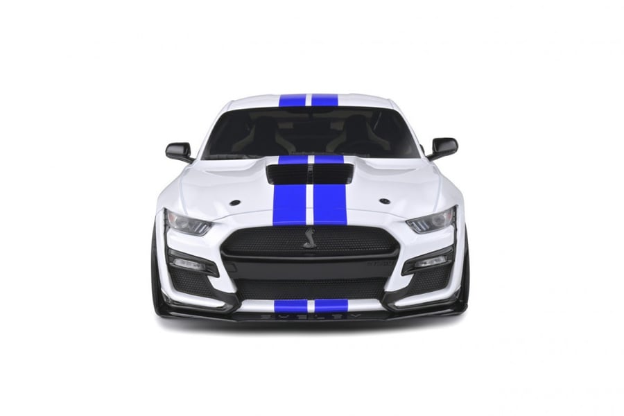 FORD SHELBY GT500 FAST TRACK 2020 Brand: Solido Color: White / Blue Scale: 1/18 SKU : S1805904