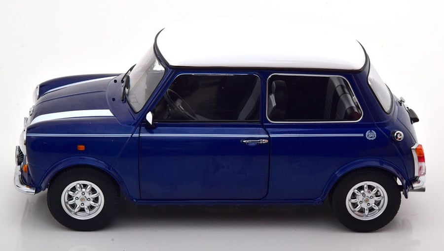 Mini Cooper LHD 1992 Metallic Blue / White 1/12 KK Scale KKDC120053L