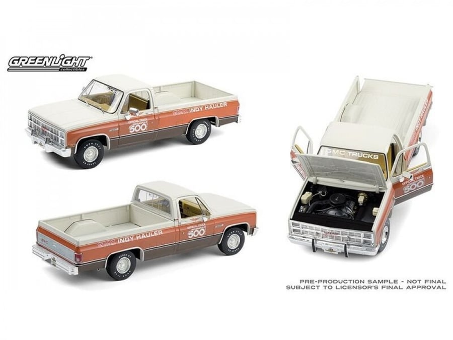Greenlight 13564 1983 Gmc Sierra Classic 1500 67th Indianapolis 500 Mile 1:18 White Red