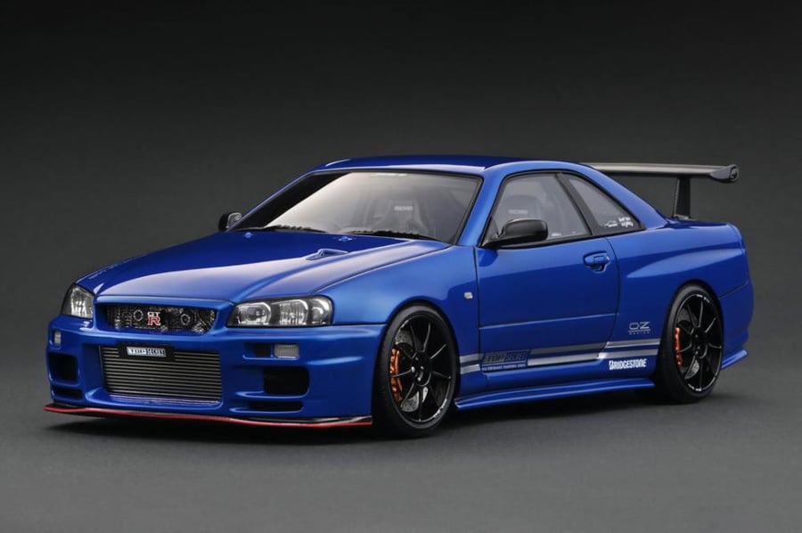 Ignition Model IG3641 1/18 Scale  TOP SECRET 34GT-R (BNR34) Blue Metallic
