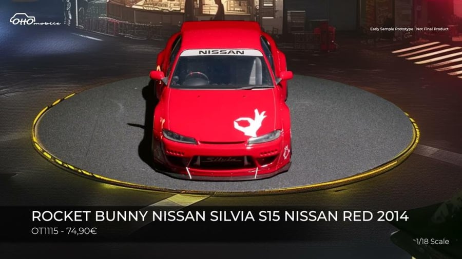 OTTO-MOBILE - NISSAN - SILVIA (S15) ROCKET BUNNY COUPE 2014  Scale: 1/18   Manufacturer code: OT1115   Colour: RED   Material: resin   Year: 2014   Notes: LIMITED EDITION