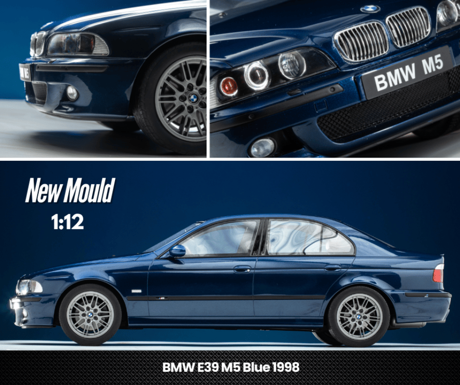 OTTO-MOBILE - BMW - 5-SERIES M5 (E39) 1998  Scale: 1/12  Manufacturer code: G073  Colour: BLUE  Material: resin  Year: 1989  Notes: LIMITED EDITION