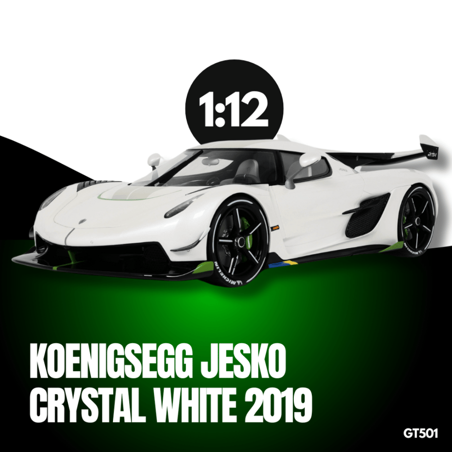 Koenigsegg Jesko year 2021 pearl white 1/12 GT-Spirit  GT501  Limited Edition : 1 of 999 Units