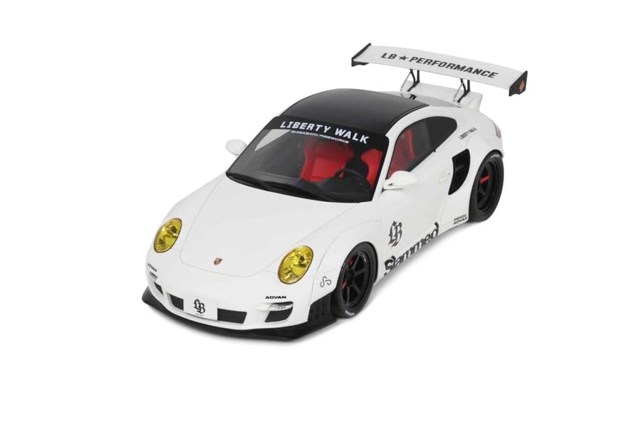 GT Spirit 1:18 Porsche 911 (997) LB-Works Porsche Turbo White 2024 (GT958) Limited Edition Resin Model