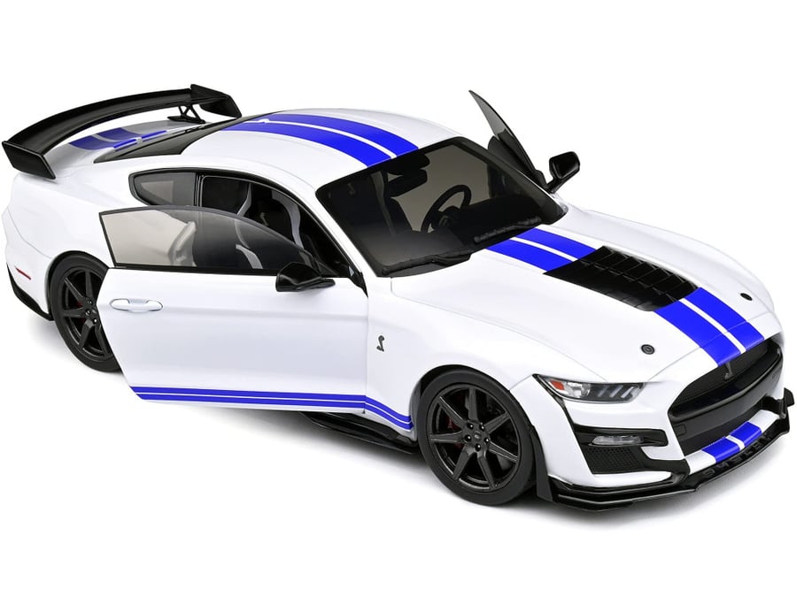FORD SHELBY GT500 FAST TRACK 2020 Brand: Solido Color: White / Blue Scale: 1/18 SKU : S1805904