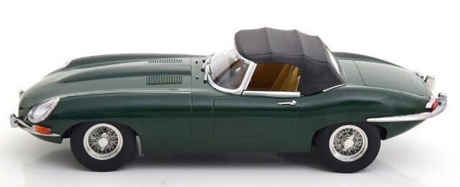 KK-Scale KKDC180483 Jaguar E-Type Convertible Closed Series 1 1961 Green 1:18