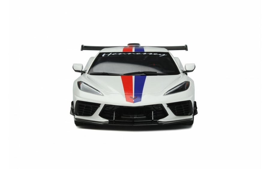 CHEVROLET CORVETTE C8 HENNESSEY 2021 Brand: Gt-spirit  Scale: 1/18 Color: White  Limited edition : 1 of 999 Units SKU :GT317