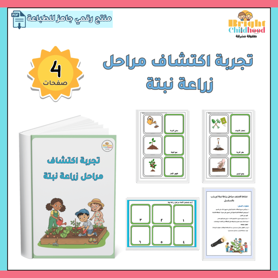 ‏تجربة اكتشاف مراحل زراعة نبتة