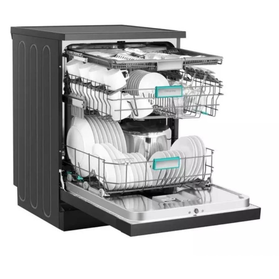 Hisense dishwasher black 16 place – 8 programs – self-cleaning – automatic door opening – model HS673B90BSA