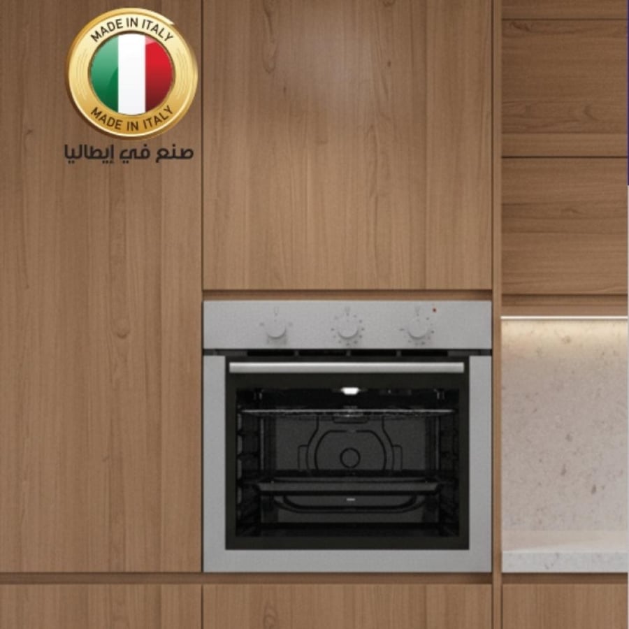 فرن كهربائي بلت إن 60 سم – أداء إيطالي فاخر | سعة كبيرة 75 لتر – تصميم ستانلس ستيل أنيق - 4 وظايف