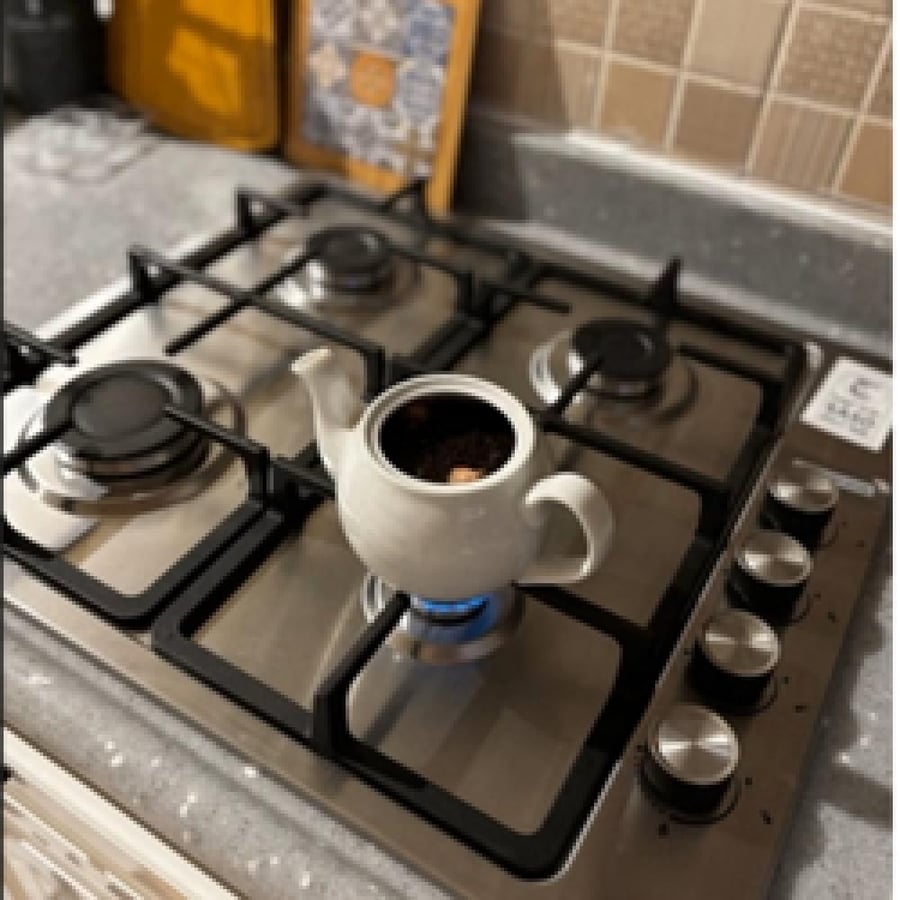 سطح غاز بلت إن General Golden 60 سم — 4 شعلات Sabaf مفاتيح جانبية ستيل GGBH6604-BF026