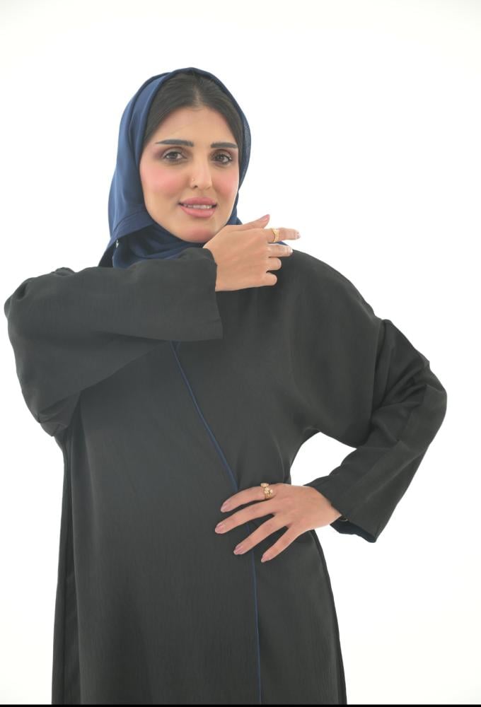 عبايه وجهين اسود وكحلي
