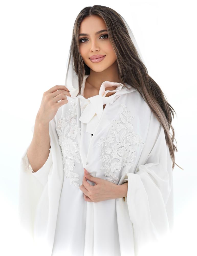 عباية عروس بيضاء الاصاله