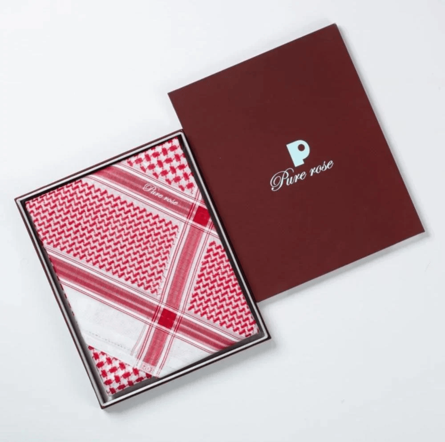 شماغ بيور روز قطن 100% PURE ROSE انجليزي فاخر R1