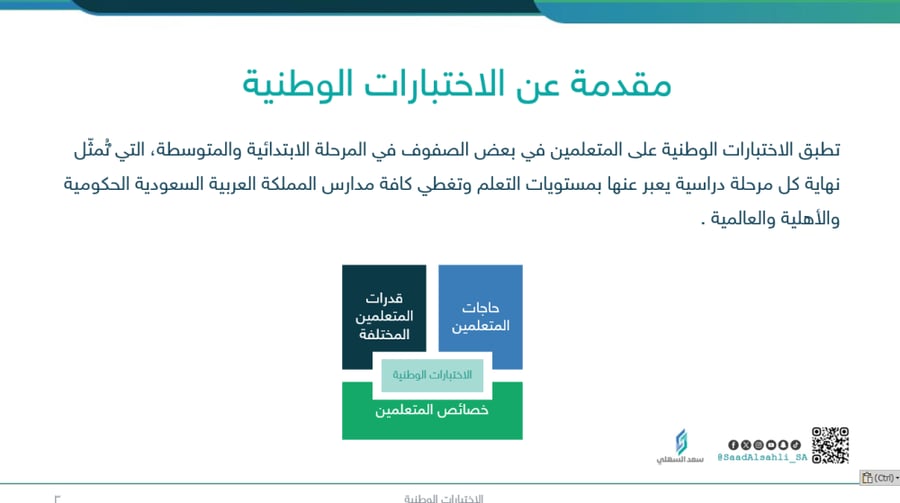 عرض تحسين نواتج التعلم - ثالث متوسط