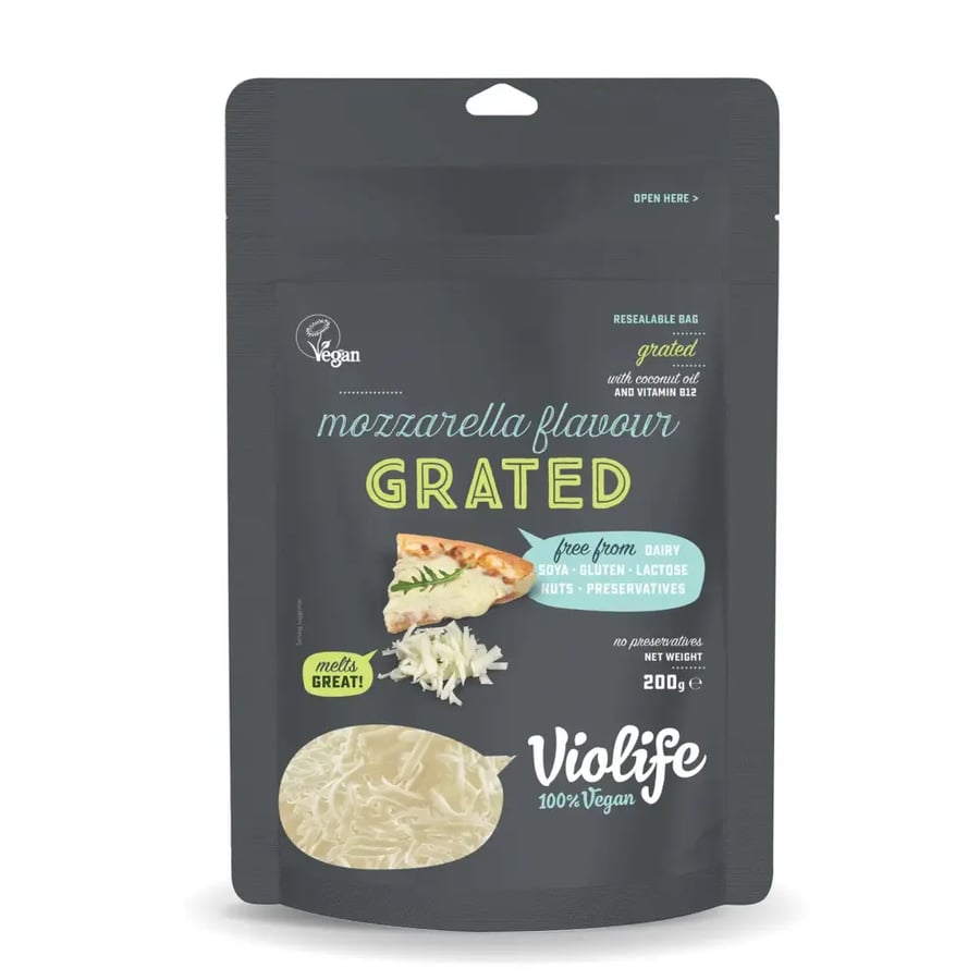 جبنه نباتية بطعم الموزاريلا مبشورة ٢٠٠غ | Violife Grated Mozzarella Flavor 200g