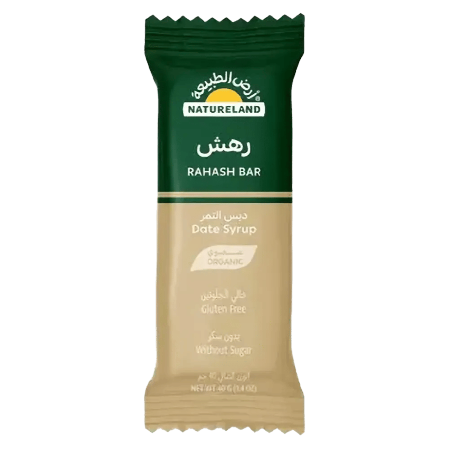 أرض الطبيعة رهش - دبس التمر ٤٠جم عضوي | Natureland Organic Rahash Bar - Date Syrup 40g