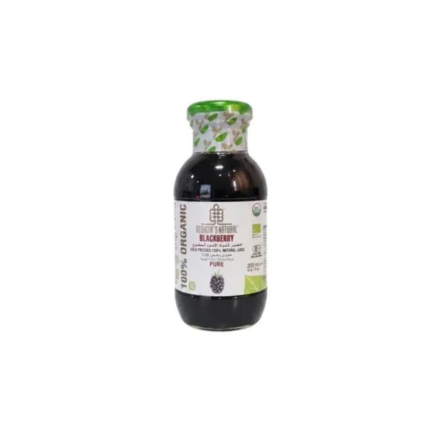 جورجيا عصير التوت الاسود العضوي النقي 200مل | Georgia's Natural Organic Blackberry Juice  200ml
