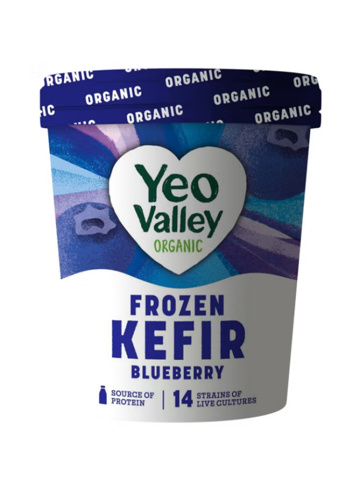 يو فالي آيس كريم لبن الكفير بالتوت الأزرق المجمد عضوي ٤٨٠ مل | Yeo Valley Organic Kefir Blueberry Yogurt Ice Cream 480ml