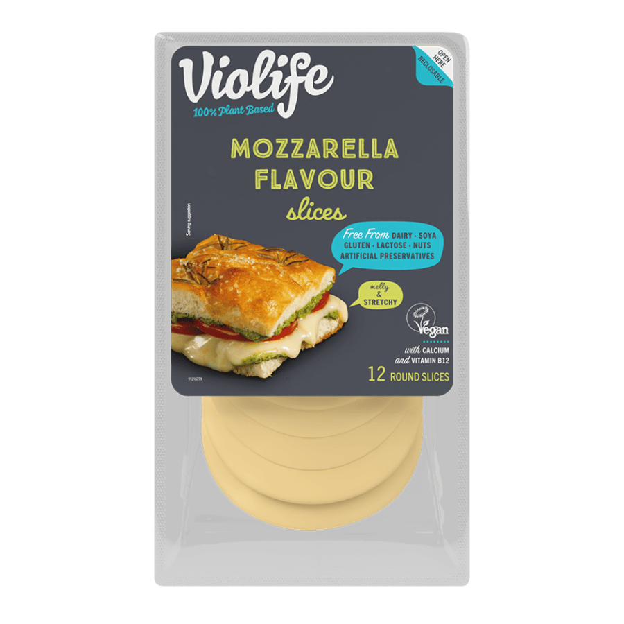 فيولايف شرائح جبنه نباتية بطعم الموزاريلا ١٤٠غ | Violife Slices Mozzarella Flavour 140g