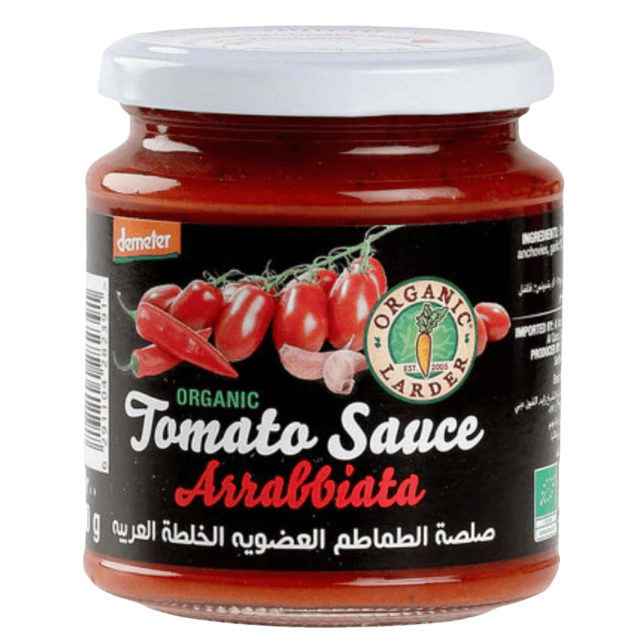 لاردر صلصة طماطم ارابياتا عضوي 300جم | Organic Larder - Organic Tomato Sauce Arrabiata 300gm