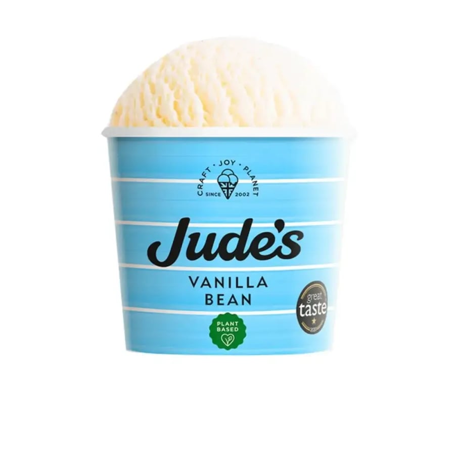 جودزآيس كريم نباتي بنكهة الفانيليا ١٠٠ مل | Judes Vegan Vanilla Ice Cream Tub 100ml