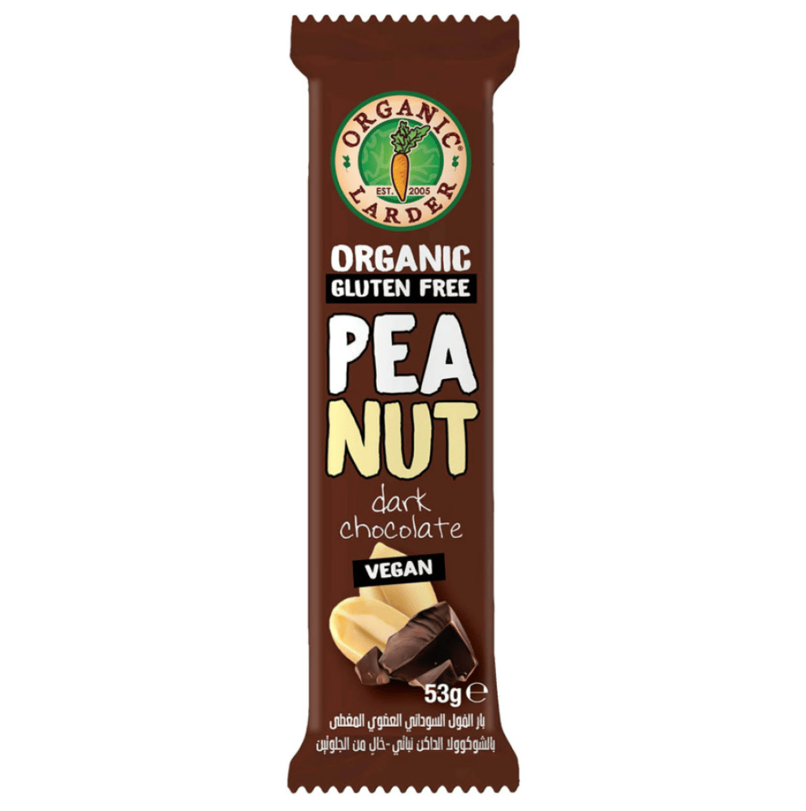 اورجانيك لاردر شوكولاتة الفول السوداني الداكنة العضوية ٥٣ غ | Organic Larder Peanut Dark Chocolate Bar 53g