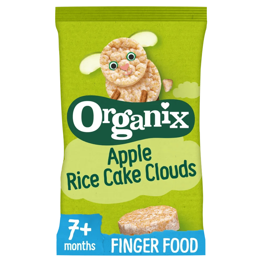 كعك الارز بالتفاح ٤٠ غ | Organix Apple Rice Cakes Clouds 40g