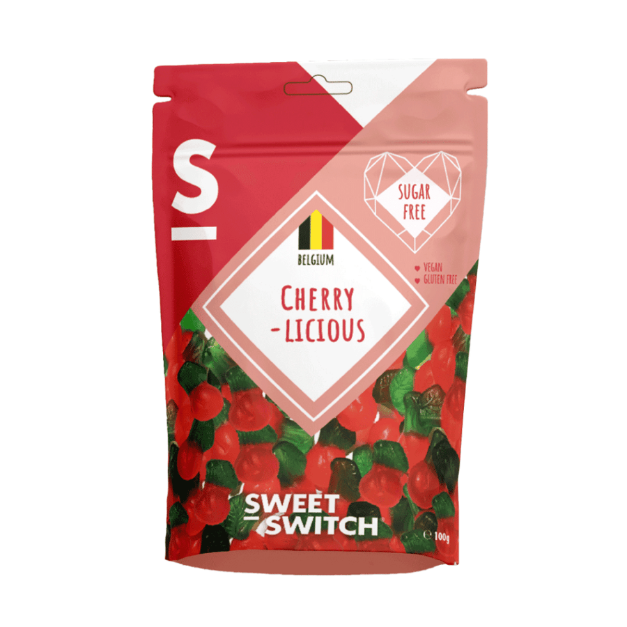 سويت سويتش حلوى جيلي بنكهة الكرز شيري ليشز  100غ | Sweet Switch Cherry Licious Gummies 100g