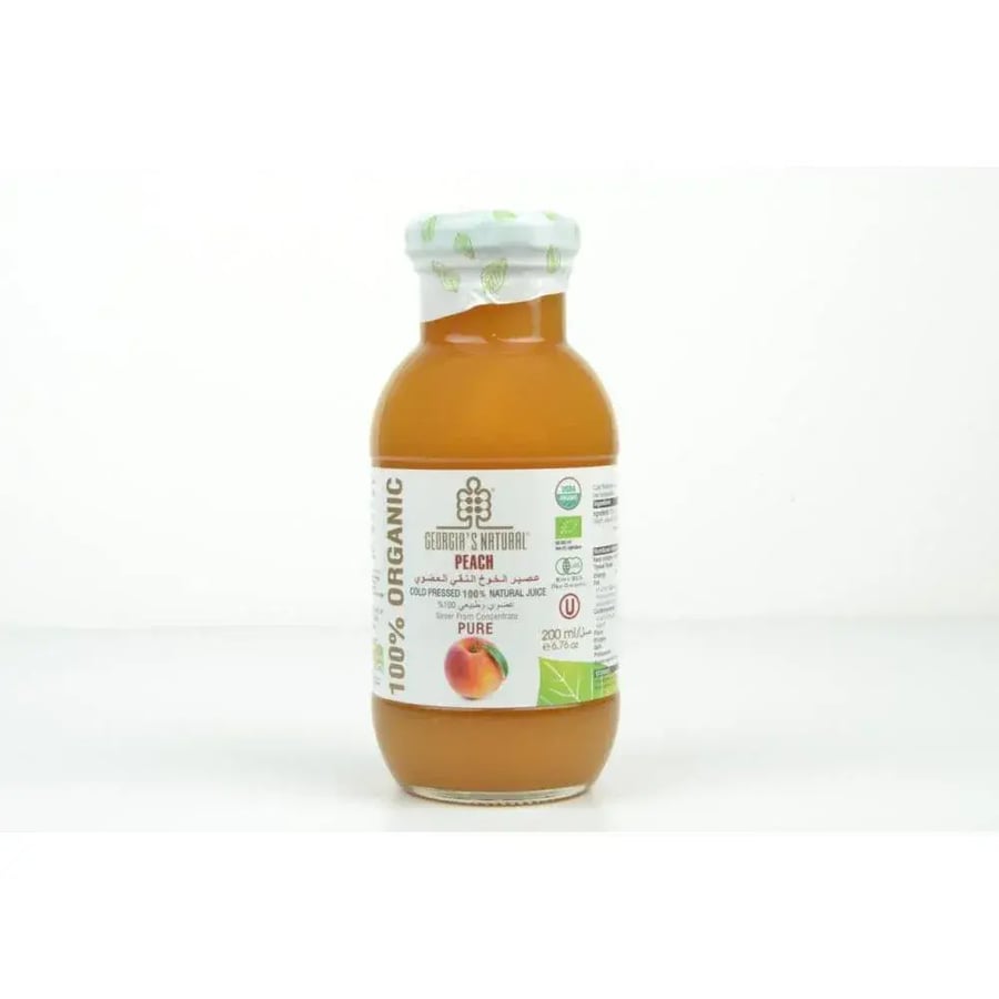 جورجيا عصير الخوخ النقي العضوي - 200 مل | Georgia's Natural Organic Peach Juice 200ml