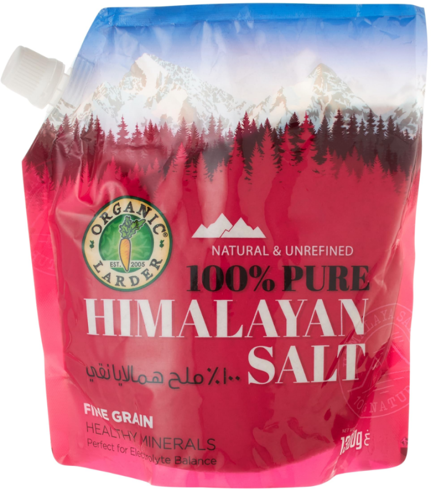 اورجانيك لاردر ملح الهيمالايا العضوي ١٣٠٠غ | Organic Larder Organic Natural Himalayan Salt 1300g