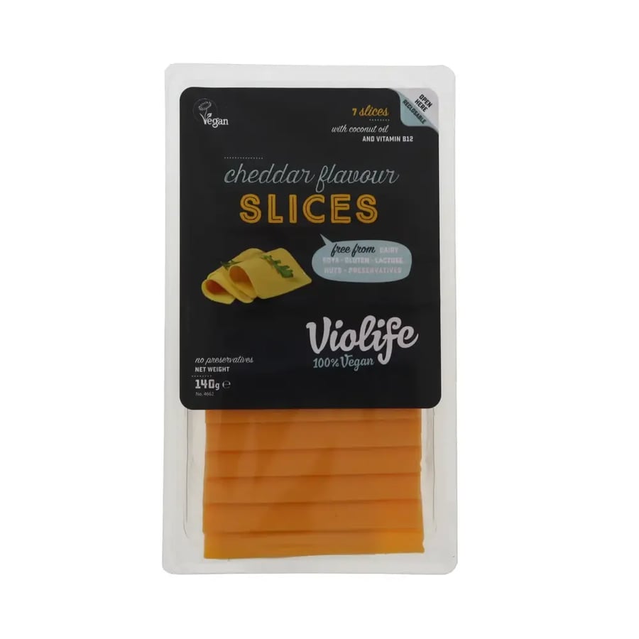جبنه نباتية بطعم الشيدر عضوية ٢٠٠ غ | Violife Organic Cheddar Block 200g