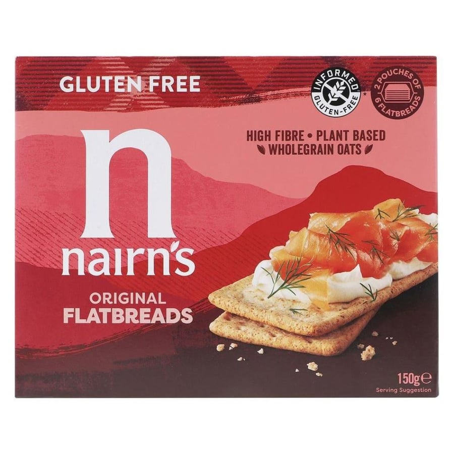 نارينز خبز مسطح خالي من الغلوتين 150غ | Nairn'S Gf Flatbreads Original 150g
